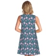 thumbnail image 2 of Bixox Tulips Flowers Print Women's Sleeveless A-Line Dress with Pockets, Casual Knee-Length Tank Dress for Summer-Medium, 2 of 7