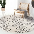 thumbnail image 2 of SAFAVIEH Sparta Siomha Geometric Polyester Shag Area Rug, Ivory/Grey, 4' x 6', 2 of 10