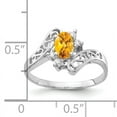thumbnail image 2 of Primal Gold 14 Karat White Gold 6x4mm Oval Citrine and Diamond Ring, 2 of 4