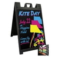 thumbnail image 6 of Plasticade Signicade Deluxe Folding Double Sided Sign Stand, Black (4 Pack), 6 of 8