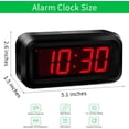 thumbnail image 2 of Kwanwa LED Digital Alarm Clock Battery Powered Only Small for Bedrooms/ Wall/Travel With Big 1.2'' Red Digits, 2 of 8