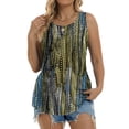 thumbnail image 4 of Fantaslook Womens Tank Tops Dressy Casual Sleeveless Blouses Crew Neck Pleated Tunic Shirts Summer Tops, 4 of 10