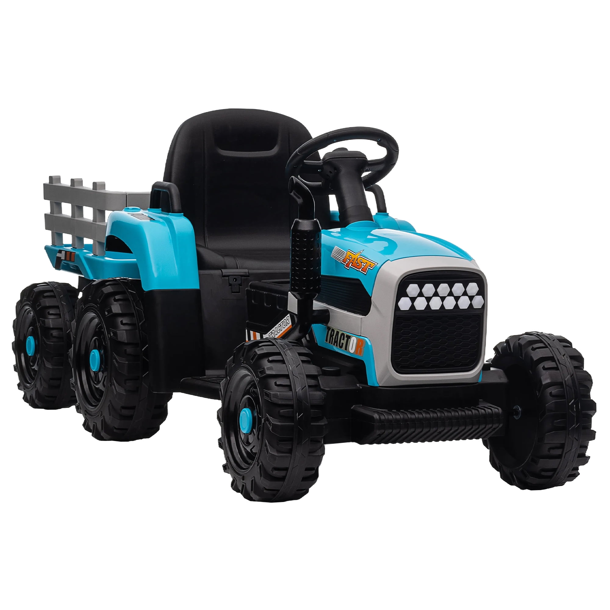 Resenkos Electric Tractor, 12V Battery Powered Electric Tractor Toy with Remote Control, 3-Gear-Shift, Blue Resenkos Electric Tractor, 12V Battery Powered Electric Tractor Toy with Remote Control, 3-Gear-Shift, Blue