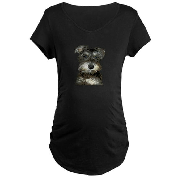 CafePress - Miniature Schnauzer Maternity Dark T Shirt - Maternity Dark T-Shirt