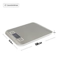 thumbnail image 2 of Bascula Digital multifuncional de Acero Inoxidable Ideal Para Cocina Y Joyería Capacidad 1g a 5kg, pantalla LCD y baterías AA incluidas. Color Plateado, 2 of 6