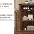thumbnail image 6 of Bathroom Corner Storage Cabinet,Farmhouse Floor Corner Cabinet with Barn Door and Adjustable Shelf for Kitchen Living Room, 6 of 8