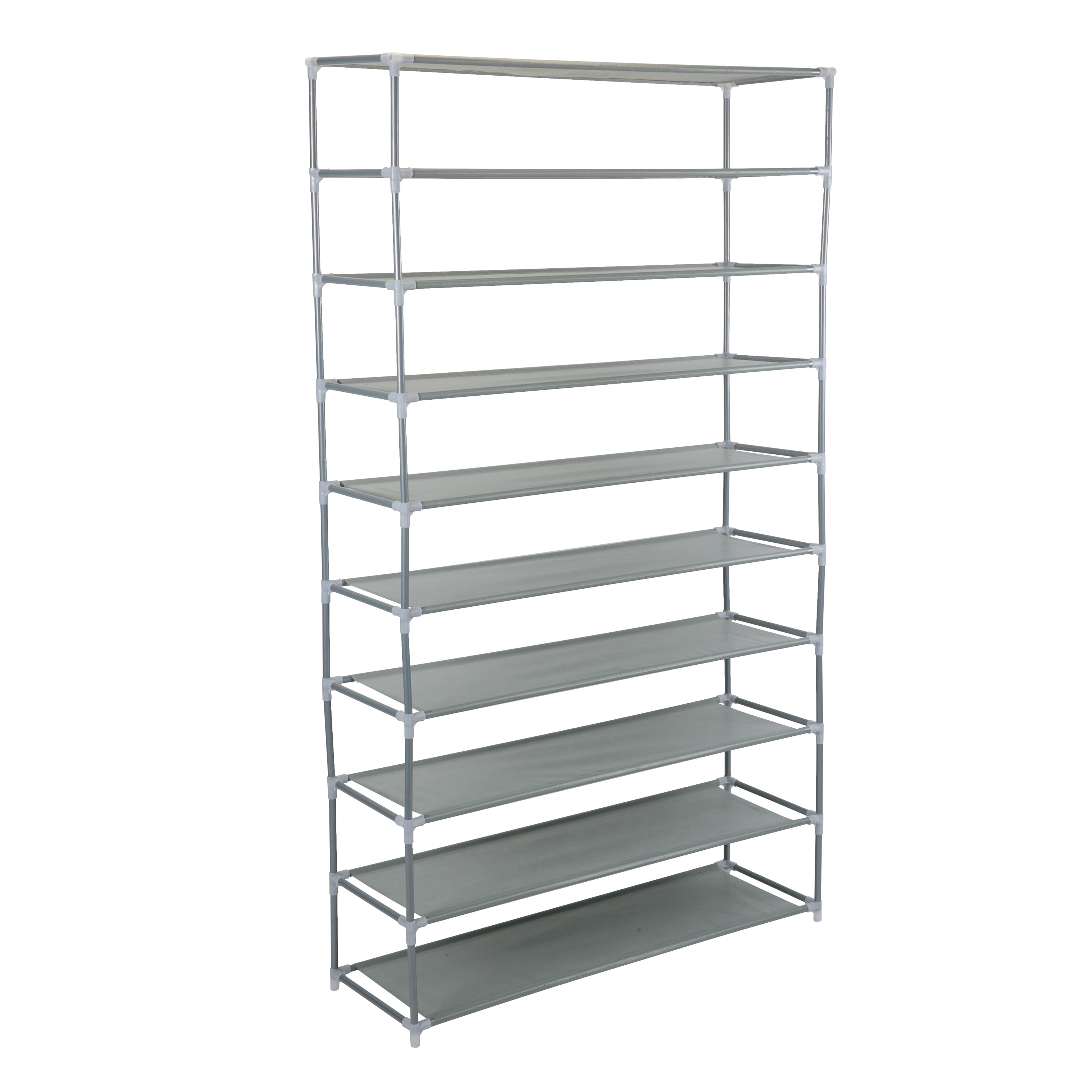 Simplify 10-Tier 50 Pair Shoe Rack, Grey