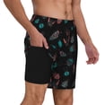 thumbnail image 2 of Balery Colorful Insect Bañador para hombre, shorts de playa de secado rápido con entrepierna y forro de compresión-X-Large, 2 of 6
