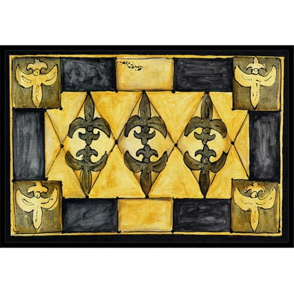 Carolines Treasures  36 x 24 in. Fleur de lis Indoor Or Outdoor Doormat