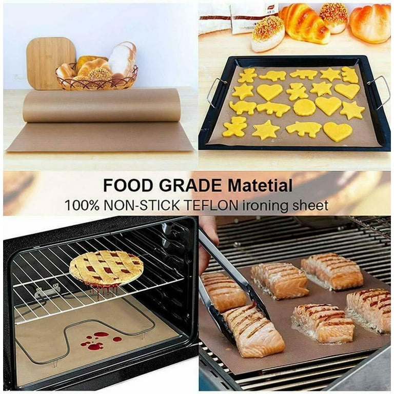 3pcs 16x20/40*50cm Reusable Non-stick Resistant Baking Sheets Oil-proof  Paper Cloth Oven Pad Baking Kitchen Heat Transfer Tool