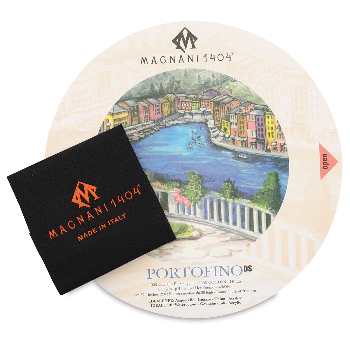 Magnani Round Watercolor Block - Portofino, Hot Press Surface, 12"
