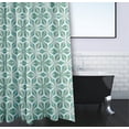 thumbnail image 3 of Simply Daisy 70" W x 73" H Water Mosaic Geometric Print Polyester Shower Curtain, Green, 3 of 3
