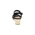 thumbnail image 2 of BELLA VITA Womens Black Woven Padded Mariella Open Toe Wedge Buckle Espadrille Shoes 9 WW, 2 of 2
