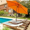 thumbnail image 2 of Outsunny Parasol de Terrasse de 2,6 m (8,5 Pi), Parasol de Jardin à 6 Baleines, Orange, 2 of 10
