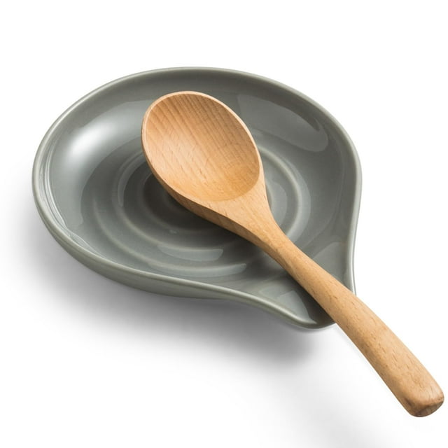 Soporte grande para cucharas LAUCHUH, porcelana gris, 13 cm