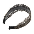 thumbnail image 5 of Unique Bargains 1 Pc Flower Pattern Lace Headband 5.91"x4.33" Gold Tone, 5 of 6