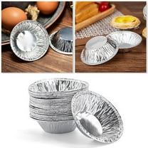 FurNest 100pcs/Set Disposable Aluminum Foil Tart Pan Mini Pot Tart Pie Tin Pla