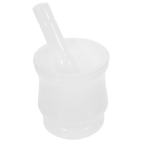 SEWCHICS 1Set Portable White Mortar and Pestle Set with Nonslip Base for Fine Grinding Garlic and Herbs