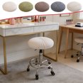 thumbnail image 1 of MTBLYS Funda redonda para taburetes de bar - Funda de asiento con bandas elásticas - Protector de tela de imitación seda para comedor, cocina y hogar - Diámetro de 30-36 cm - 1 unidad, 1 of 7
