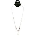 thumbnail image 2 of Mi Amore Statement-Necklace Silver-Tone/Pink, 2 of 3