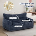 thumbnail image 3 of 2-Person Foam Filled Bean Bag Chair, Plush Corduroy Lazy Sofa, 3 of 12