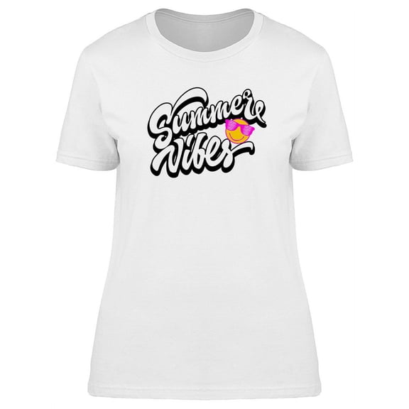 Summer Vibes Design T-Shirt Women -Image by Shutterstock, Female Medium