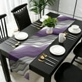 thumbnail image 3 of Purple Grey Ombre Table Runner 60 Inches Long, Modern Geometric Abstract Aesthetics Cream Kitchen Coffee Dining Table Decoration for Home Party Birthday Wedding Home Decor 13x60 Inches, 3 of 8
