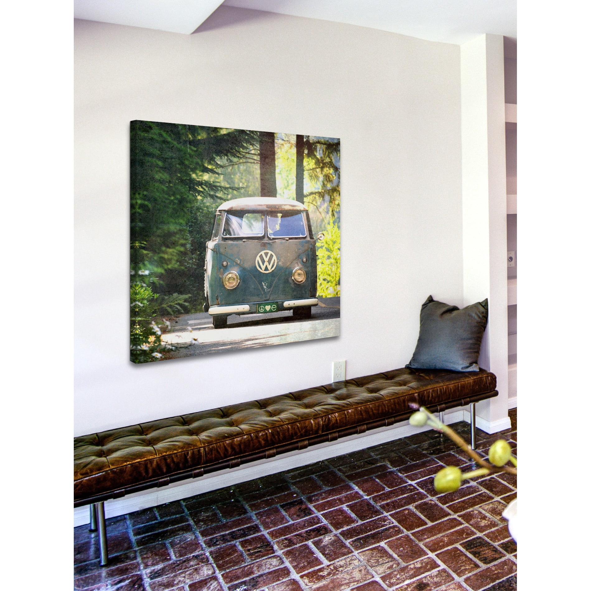 MARMONT HILL  - 'Peace Love Nature' by Robert Dickinson Painting Print on Canvas - Multi-Color 32 x 32