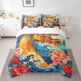 thumbnail image 2 of YST Eastern Dragon 7-Piece Comforter Set - Vintage Retro Japanese Style, Animal Theme, Queen Size, 2 of 4