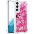 thumbnail image 3 of Compatible with Samsung Galaxy S23 Case Liquid Glitter Cute Stylish Slim Silicone Quicksand Sparkle Shockproof Protective for Women Girls Case for Samsung Galaxy S23 5G Cherry Blossoms YB, 3 of 12