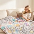 thumbnail image 4 of Soft Cozy DIY Coloring Throw Blanket All Ages Friendly Art Craft Blanket For Relaxation Household Home Decor, 4 of 8