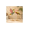 thumbnail image 5 of DecMode 28" Indoor Outdoor Embossed Standing Flamingo Garden Sculpture (2 Pack), 5 of 14