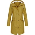 thumbnail image 2 of Veste Femme Femme Veste de Pluie Unie Extérieur Grande Taille Imperméable Imperméable à Capuche Coupe-Vent Vestes de Course pour Femmes en Liquidation, 2 of 4