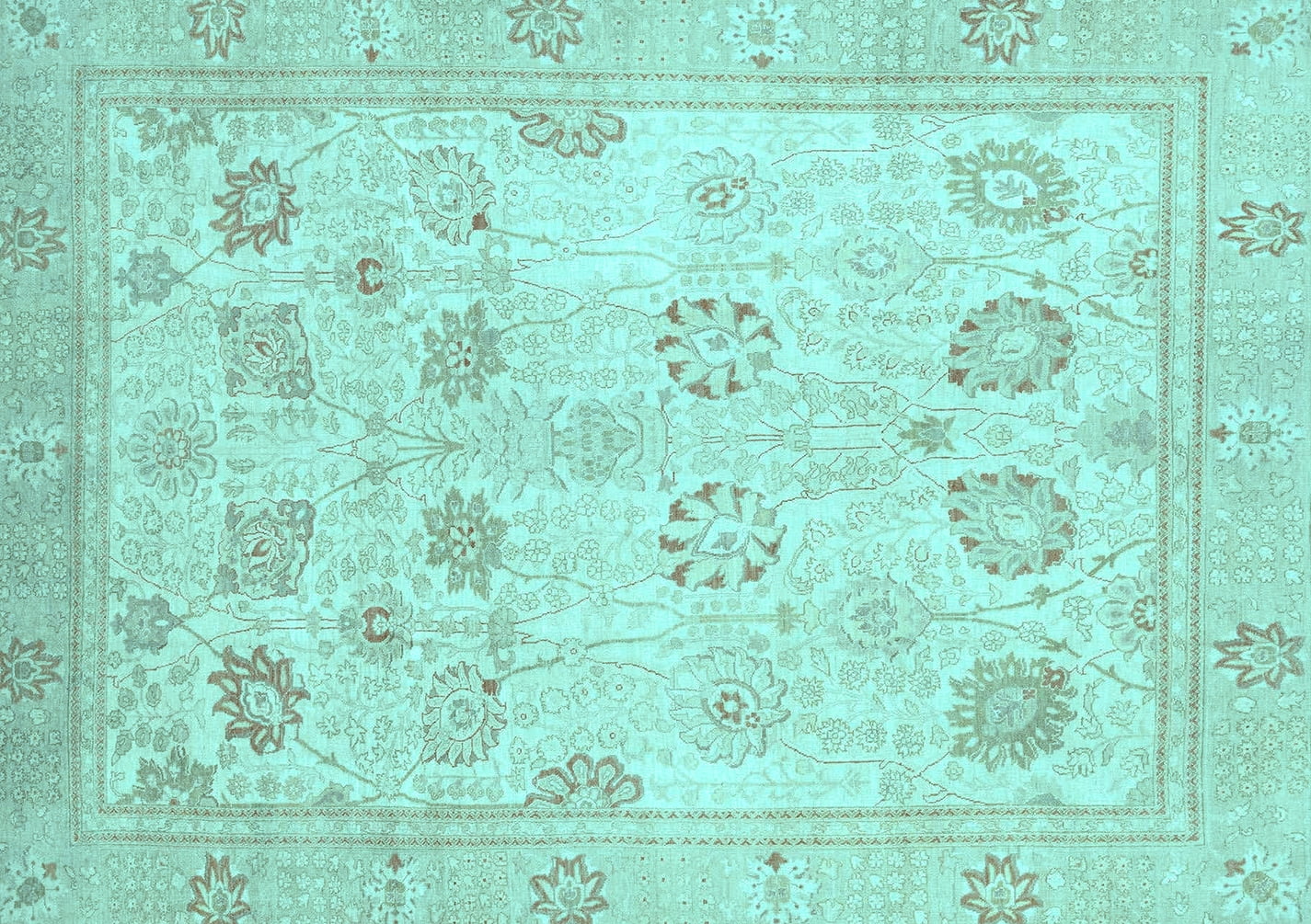 Ahgly Company Indoor Rectangle Oriental Light Blue Traditional Area
