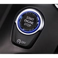 thumbnail image 2 of (1) Crystal Diamond Reflective Engine Push Start Button w/Blue Trim For BMW F/G Chassis Code 2 3 4 5 7 Series, X1 X2 X3 X4 X5 X6 w/Auto Start/Stop Feature, 2 of 9
