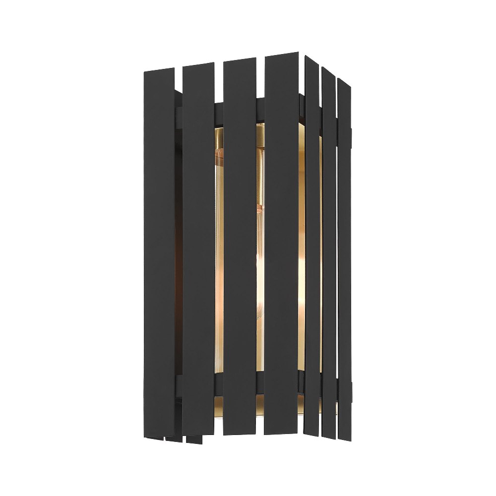 20752-12-Livex Lighting-Greenwich - 13 One Light Outdoor Wall Lantern Satin Brass Finish with Clear - image 4 of 7