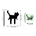thumbnail image 3 of Outdoor Halloween Decorations Yard Signs - Glow in The Dark Skeleton Black Cat Silhouette Lawn Signs with Stakes for Halloween Lawn Garden Front Yard Decorations Outside，1pc-D, 3 of 8