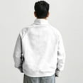 thumbnail image 4 of VSSSJ Half Zip Sweatshirts for Men Relaxed Fit Stand Collar Raglan Long Sleeve Pullover Fleece Lined Casual Solid Simple Fashion Sweatshirt Tops White L, 4 of 7