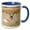 Blue/White, variant on 3drose, Wyoming, Sublette County, Buck Pronghorn Antelope Lying in Grass., 11oz Magic Transforming Mug