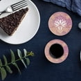 thumbnail image 5 of FMSHPON Mandala Lotus Set of 8 Round Coaster for Drinks, Absorbent Ceramic Stone Coasters Cup Mat with Cork Base for Home Kitchen Room Coffee Table Bar Decor, 5 of 5