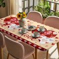 thumbnail image 3 of Happy Valentine's Day Table Cloths for 3 Foot Rectangle Tables, Yellow Love Hearts Romantic Patio Waterproof Elastic Fitted Tablecloths, Washable Rectangular Table Cover for Camping, 3 of 8