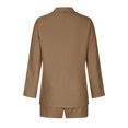 thumbnail image 7 of 2 Piece Outfits for Women Long Sleeve Solid Open Front Blazer Shorts with Belt Casual Comfy Elegant Business Suit Sets, 7 of 7