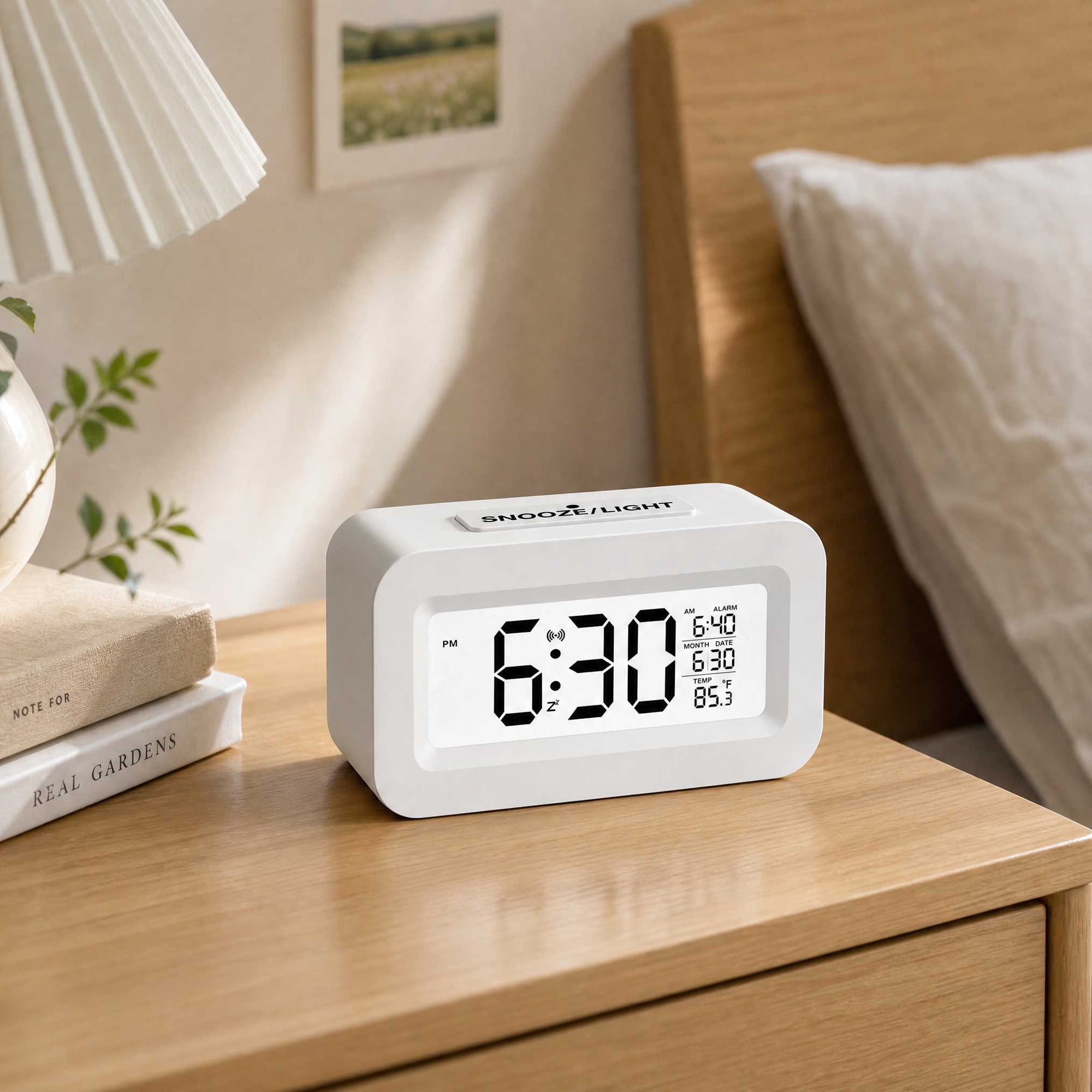 VOLIVO Square Digital Alarm Clock Mini USB Charging Bedside Clock, Large Display Night Light Snooze photo VOLIVO Square Digital Alarm Clock Mini USB Charging Bedside Clock, Large Display Night Light Snooze
