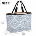 thumbnail image 6 of Skeleton Beach Bag for Women, Large Breathable Mesh Beach Tote Bag, Light Blue Horror Skull Abstract Patterned Sandproof Lightweight Travel Bags for Vacation Picnic Swimming Pool 15.7"x15.7"x9.1", 6 of 9