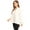 White, variant on Casual Women's Loose Cotton V Neck 3/4 Bow Tie Sleeve Dressy Blouse Tops
