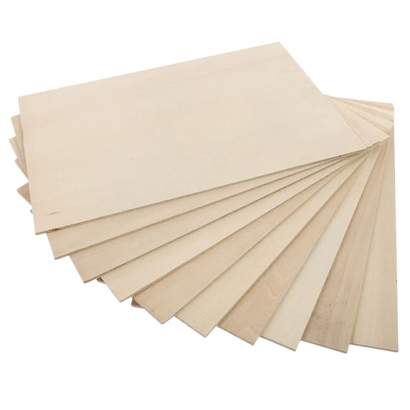 AURARMLET 10 Pcs Wood Craft Boards for Projects, Painting, Model Making, Scrapbooking, and Home Decor