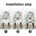thumbnail image 3 of Watercolor Chair Covers Art Vintage Graphic Floral Grasses and Leaves Chair Covers Set of 6 for Dining Room Dining Chair Slipcover Washable Removable for Kitchen Hotel Universal Size, 3 of 4