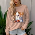 thumbnail image 5 of Women's 330g 100% Cotton Pet Dog Pattern Dropped Shoulder Crew Neck Sweatshirt, 5 of 15