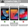 thumbnail image 7 of TNP Products Case for iPad 8 / 8th 2020 Gen, iPad 7 / 7th 2019 Generation Cover with Pencil Holder - 10.2 Inch Slim Soft TPU Trifold Stand PU Leather Folio Protective Sleeve Smart Auto Sleep Wake - Great Wave, 7 of 7