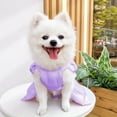 thumbnail image 5 of Nebwoak Dog Wedding Dress with Leash Attachment, Purple Medium Dog Bridal Gown with Bow, Cute Puppy Formal Dress for Weddings Photoshoots Parties, 5 of 6